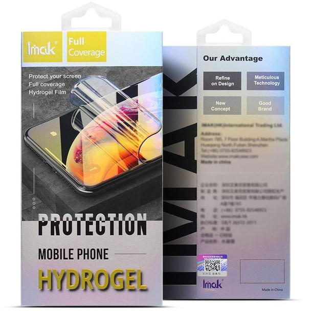 For Honor 80 Pro 5G 2 in 1 IMAK 0.15mm Curved Full Screen Protector Hydrogel Film Back Protector