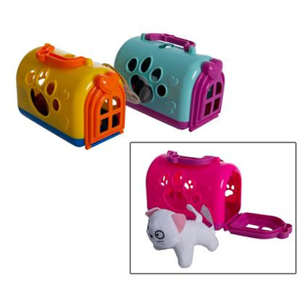 Play-Set Pet Mini Plush In Carrier Assorted