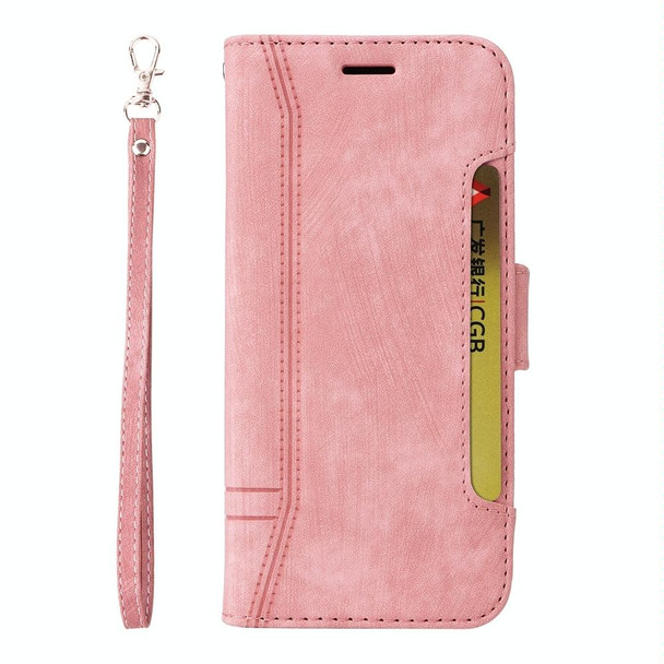 For Realme C55 BETOPNICE Dual-side Buckle Leatherette Phone Case(Pink)