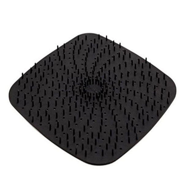 Air Fryer Reusable Silicone Liner Mat Non-Stick Steamer Pad Kitchen Accessories Square Red 23cm