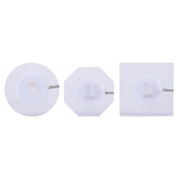 100x4mm Round LED Light Up Acrylic Coaster Transparent Crystal Base(Colorful Light)