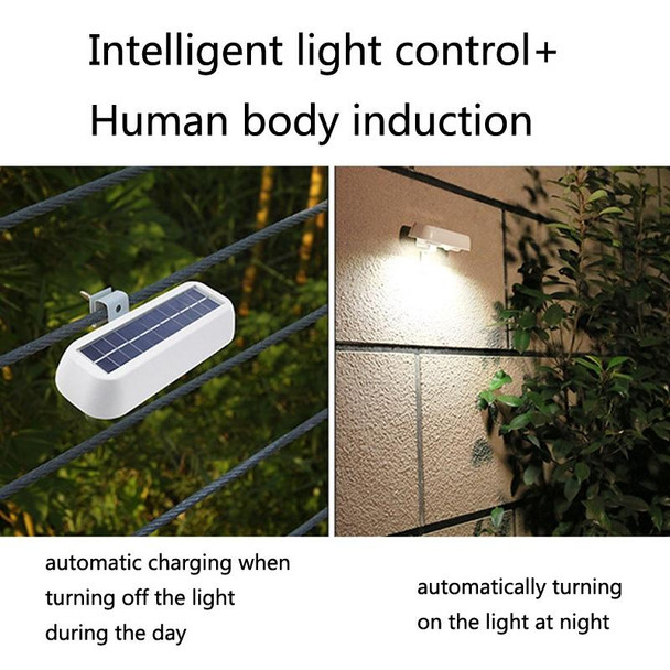 12 LED Solar Outdoor Waterproof Body Sensor Wall Light(Black Shell-White Light)