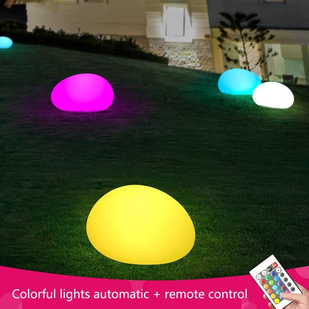 XC-350-1 LED Outdoor Solar Ground Inserted Cobble Stone Lawn Light, Size: 32x26x18cm