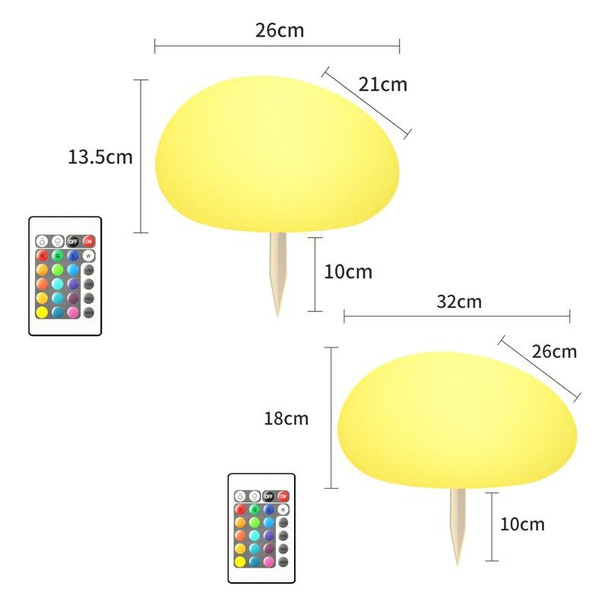 XC-350-1 LED Outdoor Solar Ground Inserted Cobble Stone Lawn Light, Size: 32x26x18cm