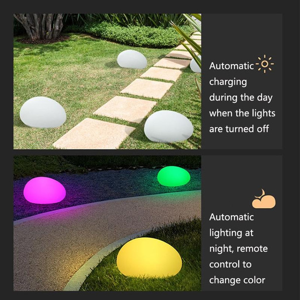 XC-350-1 LED Outdoor Solar Ground Inserted Cobble Stone Lawn Light, Size: 32x26x18cm