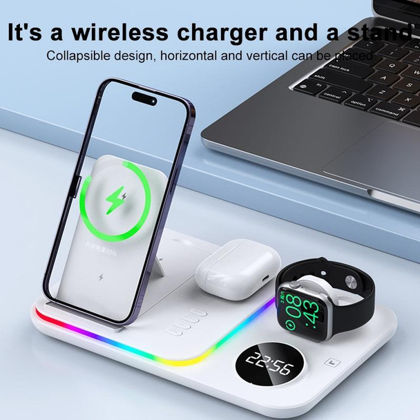 30W 4 in 1 Multifunctional Wireless Charger (White)