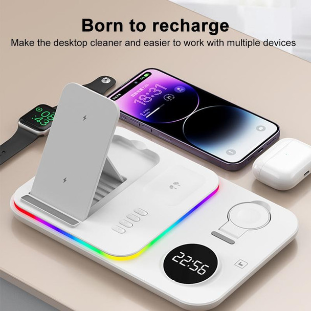 30W 4 in 1 Multifunctional Wireless Charger (White)