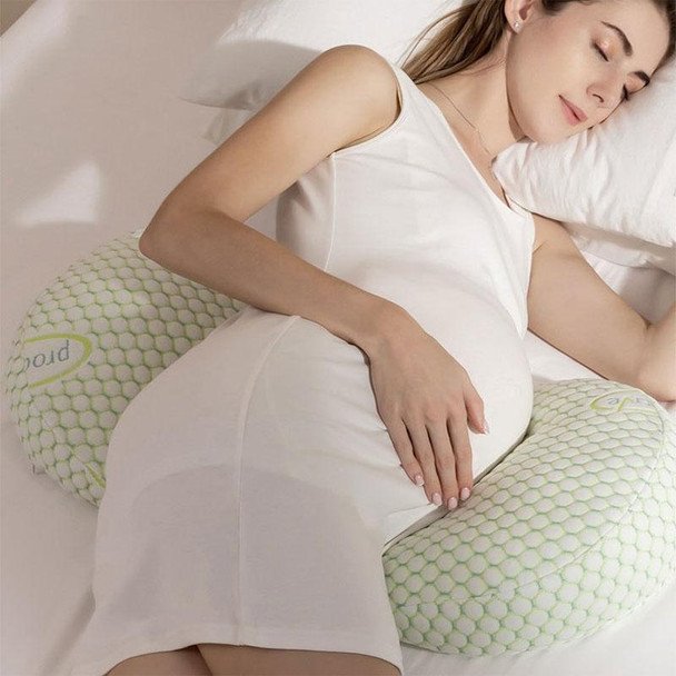 Pregnant Waist Support Side Sleep Pillow Multifunctional Removable Abdomen Pillow, Color: Probiotics Green