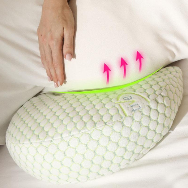 Pregnant Waist Support Side Sleep Pillow Multifunctional Removable Abdomen Pillow, Color: Probiotics Green