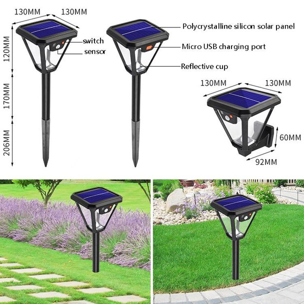 100 LEDs Solar Outdoor Waterproof Landscape Light Spotlight Lawn Light Tree Fence Wall Lamp, Style: White Light