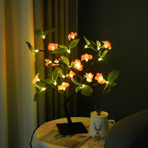 10LM 24 LED Peach Blossom Tree Lamp Interior Decoration Night Light(Warm Light)