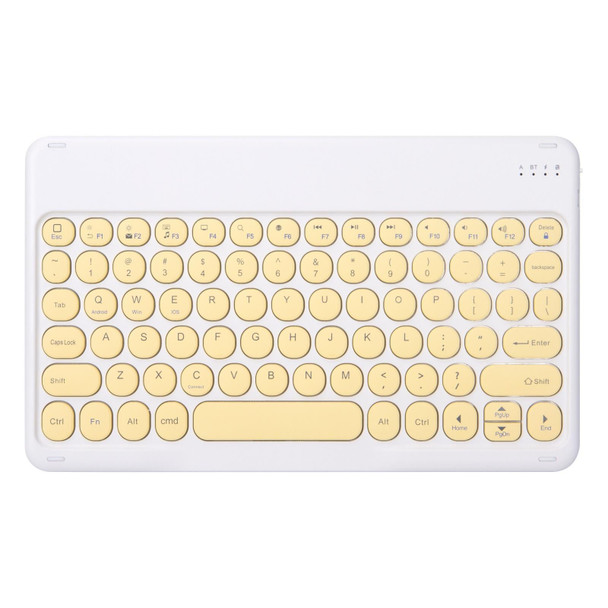 X3 Universal Candy Color Round Keys Bluetooth Keyboard(Lemon Yellow)