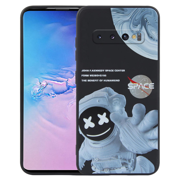 For Samsung Galaxy S10 Martian Astronaut Pattern Shockproof Phone Case(Black)