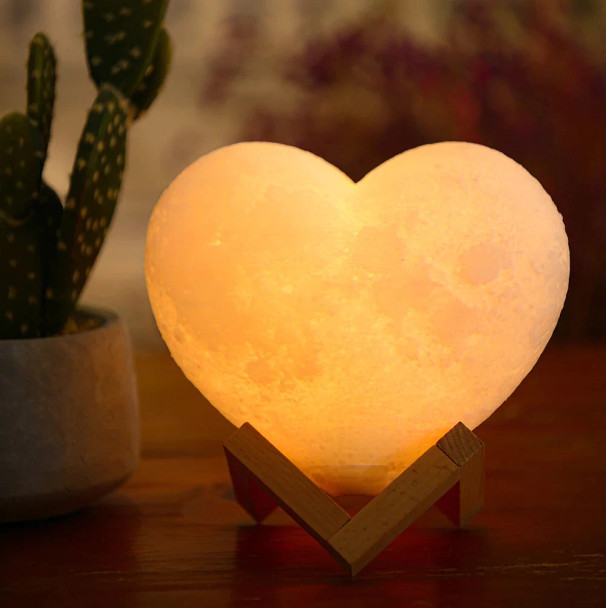 3D Heart Moon Lamp