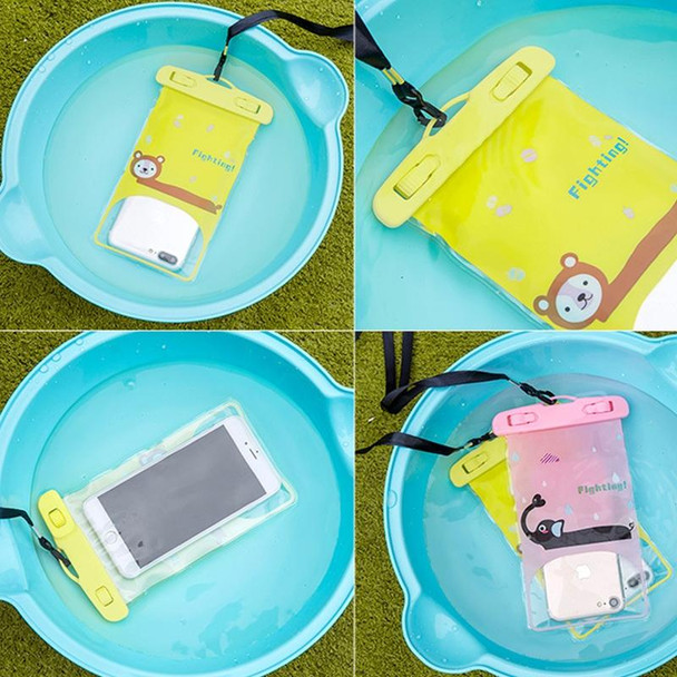 10 PCS Large Outdoor Photo Transparent Waterproof Cartoon Mobile Phone Bag, Style:Fawn