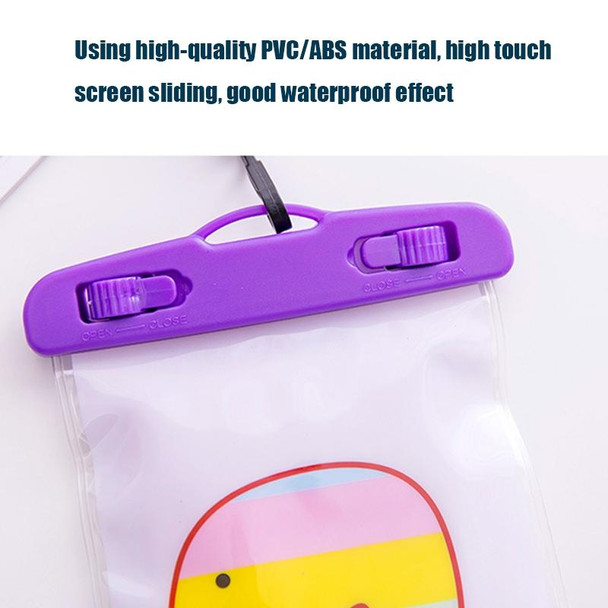 10 PCS Large Outdoor Photo Transparent Waterproof Cartoon Mobile Phone Bag, Style:Fawn
