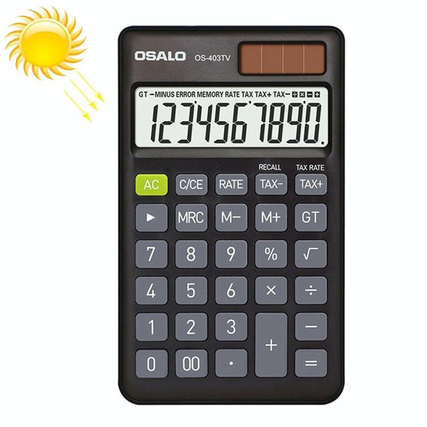 OSALO OS-403TV 10-digit LCD Screen Solar Dual Power Supply Mini Student Desktop Calculator