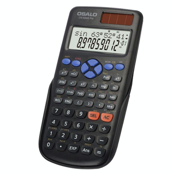 OSALO 240 Functions LCD Screen Solar Dual Power Supply Plug-in Teaching Calculator