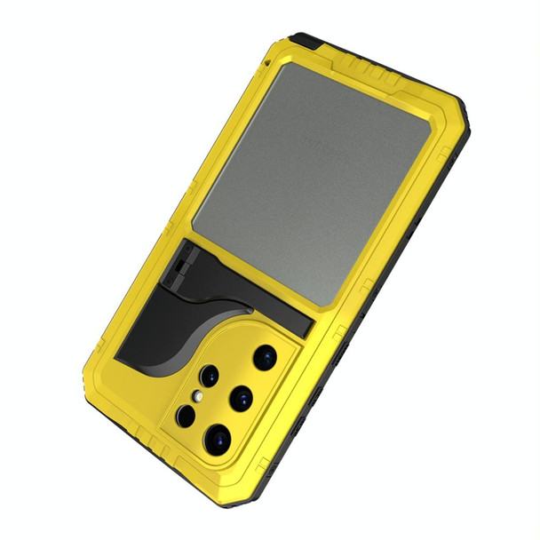 For Samsung Galaxy S23 Ultra 5G RedPepper Wolf 360 Full Body Rugged IP68 Waterproof Phone Case(Yellow)