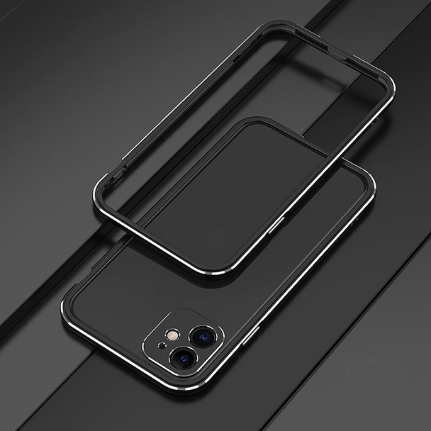 Aurora Series Lens Protector + Metal Frame Protective Case - iPhone 11 Pro(Black Silver)