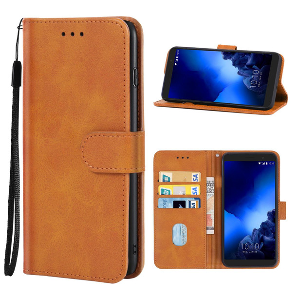 Leather Phone Case -  Alcatel 1x Fingerprint Version(Brown)