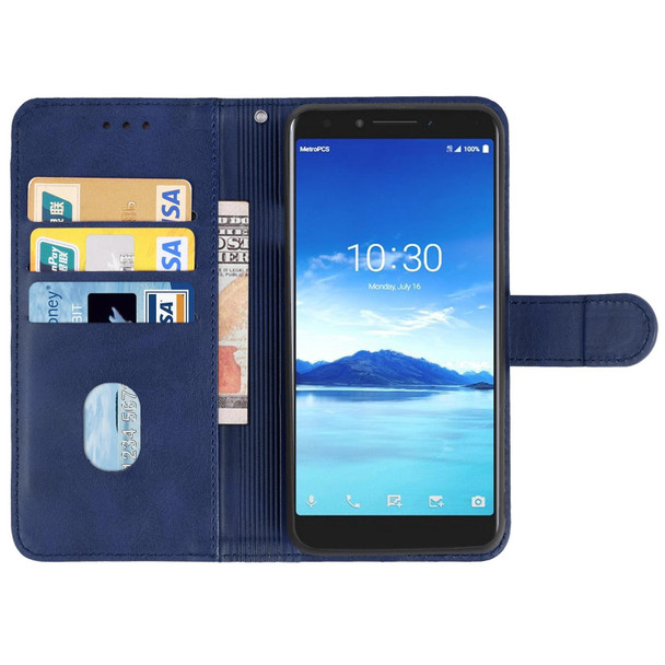 Leather Phone Case - Alcatel 7(Blue)