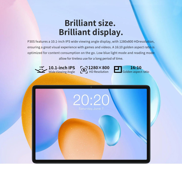 Teclast P30S Tablet PC, 10.1 inch, 4GB+64GB, Android 12 MT8183 Octa Core, Support Dual Band WiFi & Bluetooth & GPS