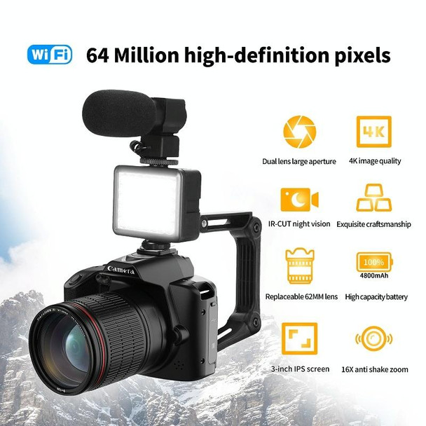 4K Dual-camera Night Vision 64 Million Pixel High-definition WIFI Digital Camera Standard+Fill Light