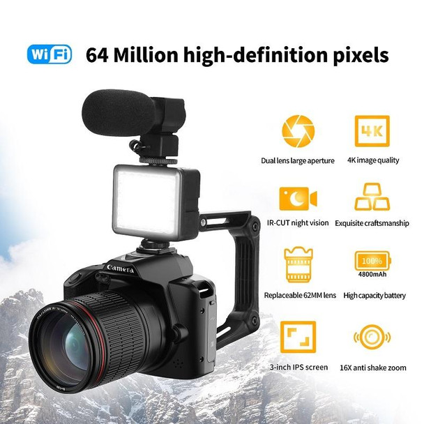4K Dual-camera Night Vision 64 Million Pixel High-definition WIFI Digital Camera Standard+Microphone