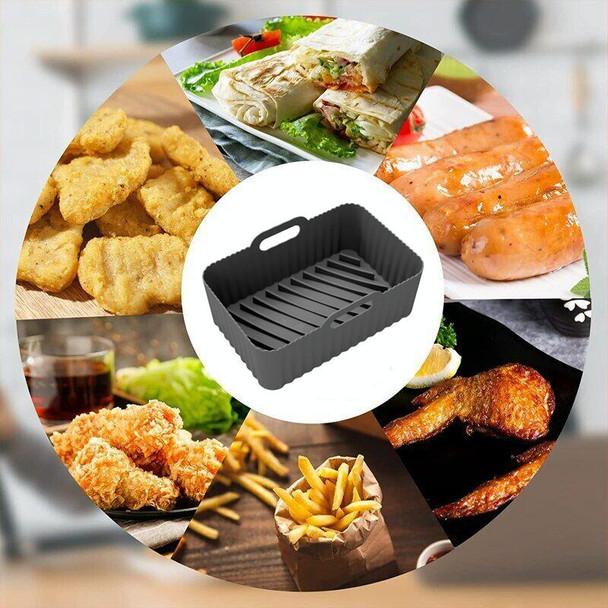 For Ninja DZ201 Air Fryer Silicone Liner Mat Reusable Basket Tray, Spec: Pink Thin Model (95g)