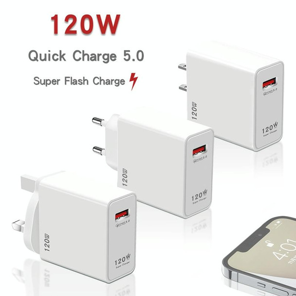 120W USB Super Fast Charging Charger Suitable for Xiaomi 12 / 12 Pro and Huawei / vivo, Plug Size:US Plug