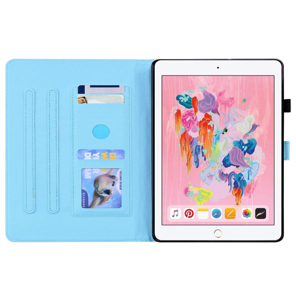 Animal Pattern Horizontal Flip Leatherette Case with Holder & Card Slots & Photo Frame & Sleep / Wake-up Function - iPad 9.7 2018 / 2017(Color Butterfly)