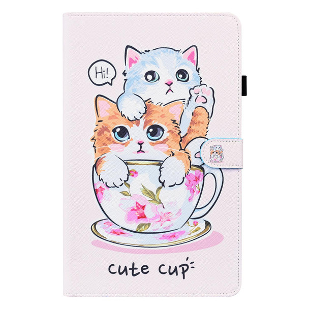 Animal Pattern Horizontal Flip Leatherette Case with Holder & Card Slots & Photo Frame & Sleep / Wake-up Function - iPad 9.7 2018 / 2017(Cat Brothers)