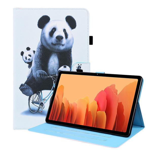 Samsung Galaxy Tab A7 10.4 2020 SM-T500 / SM-T505 Animal Pattern Horizontal Flip Leather Case with Holder & Card Slots & Photo Frame & Sleep / Wake-up Function(Cycling Panda)