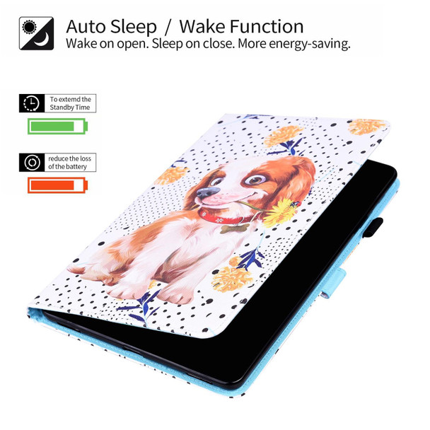 Animal Pattern Horizontal Flip Leatherette Tablet Case with Holder & Card Slots & Photo Frame & Sleep / Wake-up Function - iPad Pro 11 inch 2021 / 2020 & Air 2020 10.9(Little Flower dog)