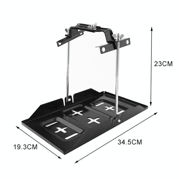 Car Universal Battery Bracket Adjustable Battery Fixed Holder + Base Tray, Size:34.5cm Base + 23cm Bracket