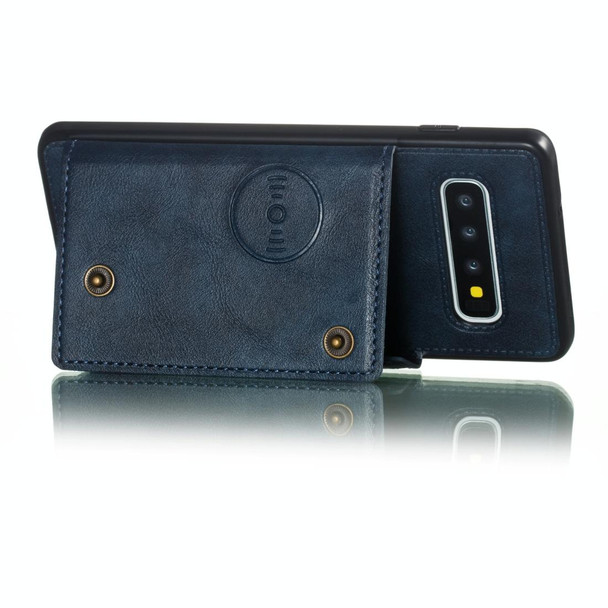 Leather Protective Case For Galaxy S10(Blue)