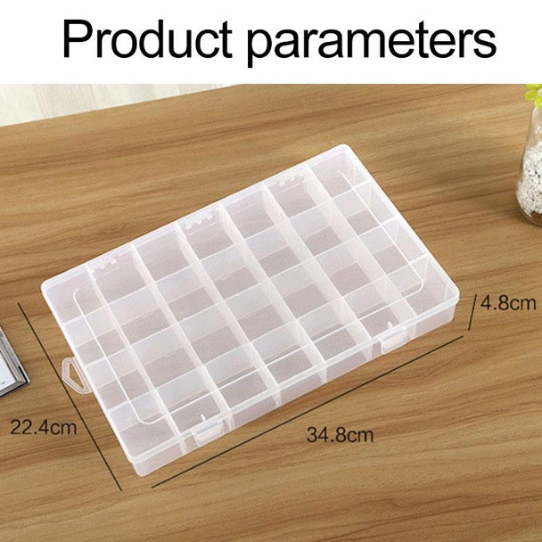 Plastic Organizer Container Storage Box 28 Slots Removable Grid Compartment for Jewelry Earring Fishing Hook Small Accessories(Pink)