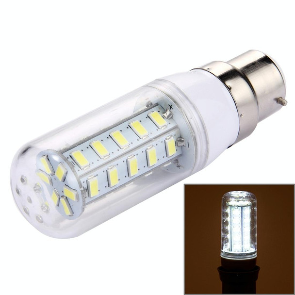 B22 3.5W 36 LEDs SMD 5730 LED Corn Light Bulb, AC 12-80V (White Light)