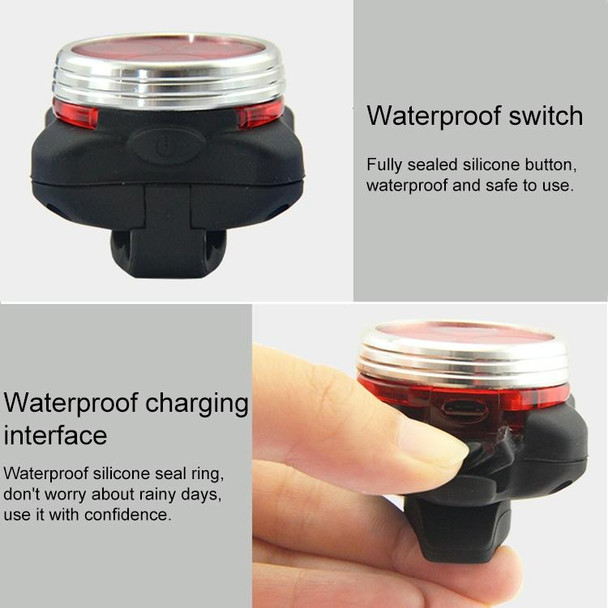 COB Lamp Bead 160LM White Light USB Charging Four-speed Waterproof Bicycle Headlight / Taillight Set