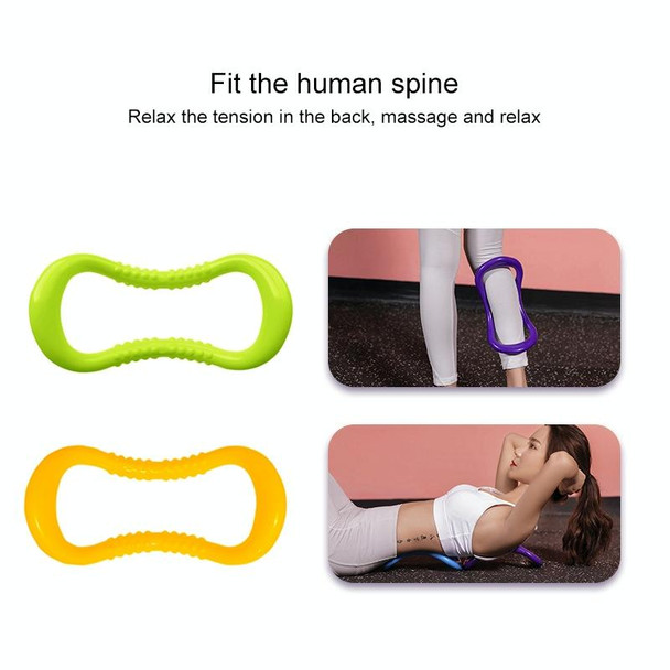 PP Double Massage Point Yoga Circle Fascia Stretching Ring Pilates Resistance Ring (Purple)