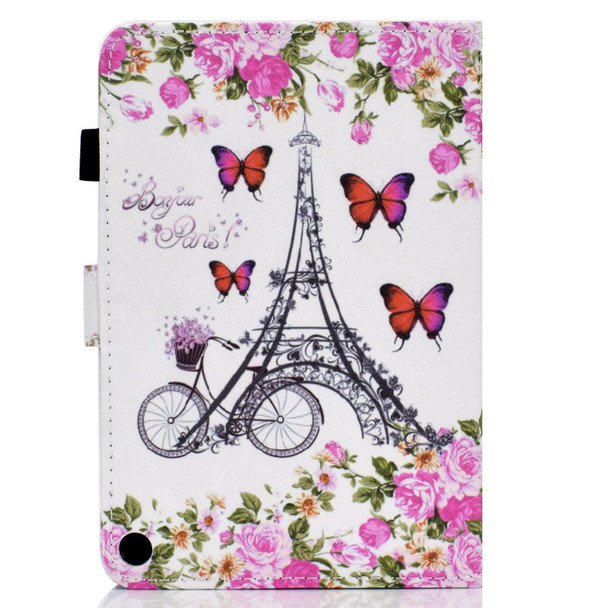 For Amazon Fire Max 11 2023 Colored Drawing Smart Leatherette Tablet Case(Flowers Tower)