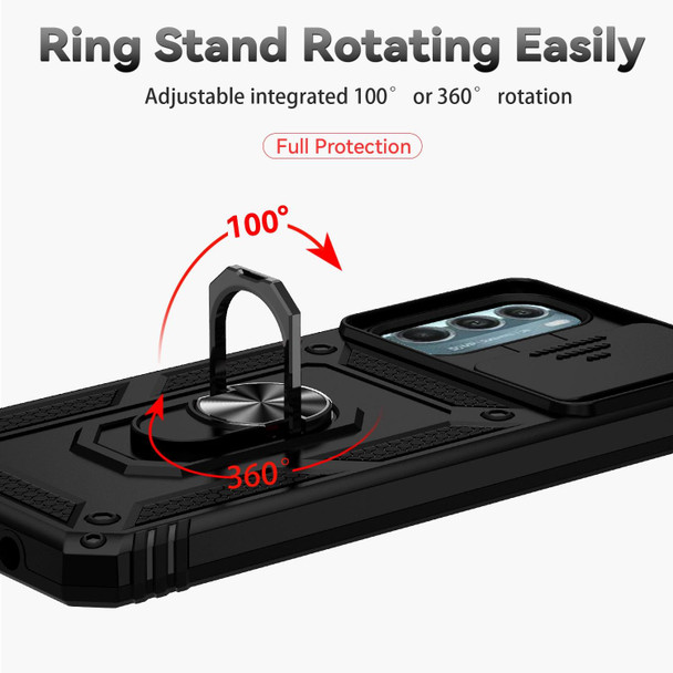 For Motorola Moto G Stylus 5G 2022 Sliding Camshield Holder Phone Case(Black)