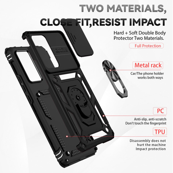 For Xiaomi 12 Sliding Camshield Holder Phone Case(Black)
