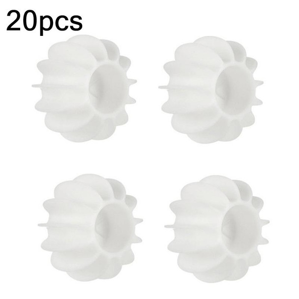 20pcs  Laundry Ball Stain Removal Anti-tangle Cleaning Ball For Washing Machine(White)