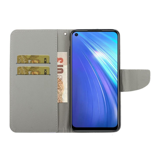 For OPPO Realme 6 Colored Drawing Pattern Horizontal Flip Leatherette Case with Holder & Card Slots & Wallet(Chamomile)