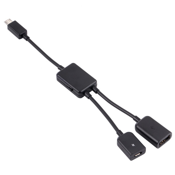 1 to 2 Micro USB OTG Adapter Cable