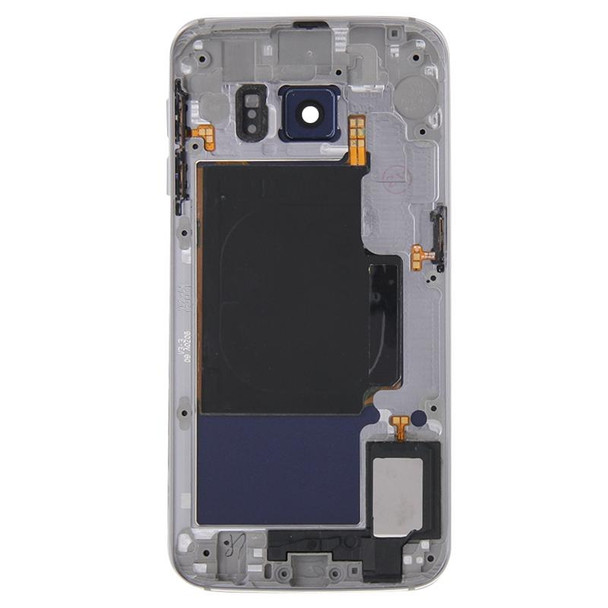 Full Housing Cover (Back Plate Housing Camera Lens Panel + Battery Back Cover ) for Galaxy S6 Edge / G925(Blue)