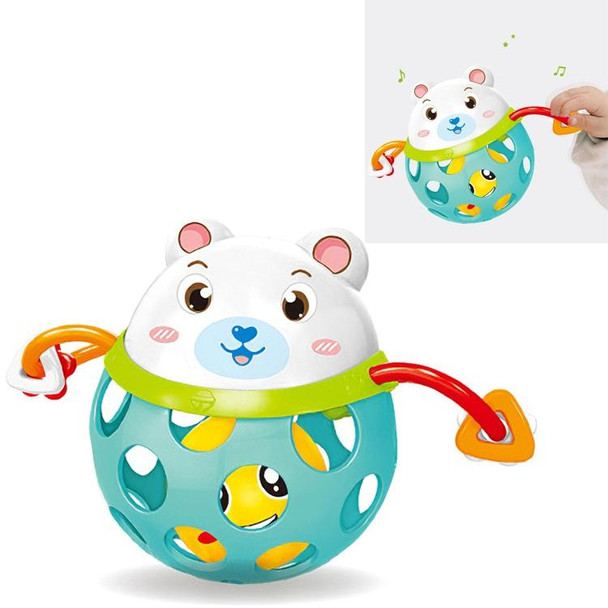 Baby Animal Soft Plastic Can Bite Hand Toy Baby Educational Toys(Polar Bear)