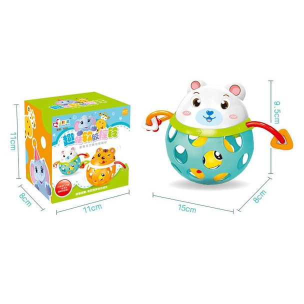 Baby Animal Soft Plastic Can Bite Hand Toy Baby Educational Toys(Polar Bear)